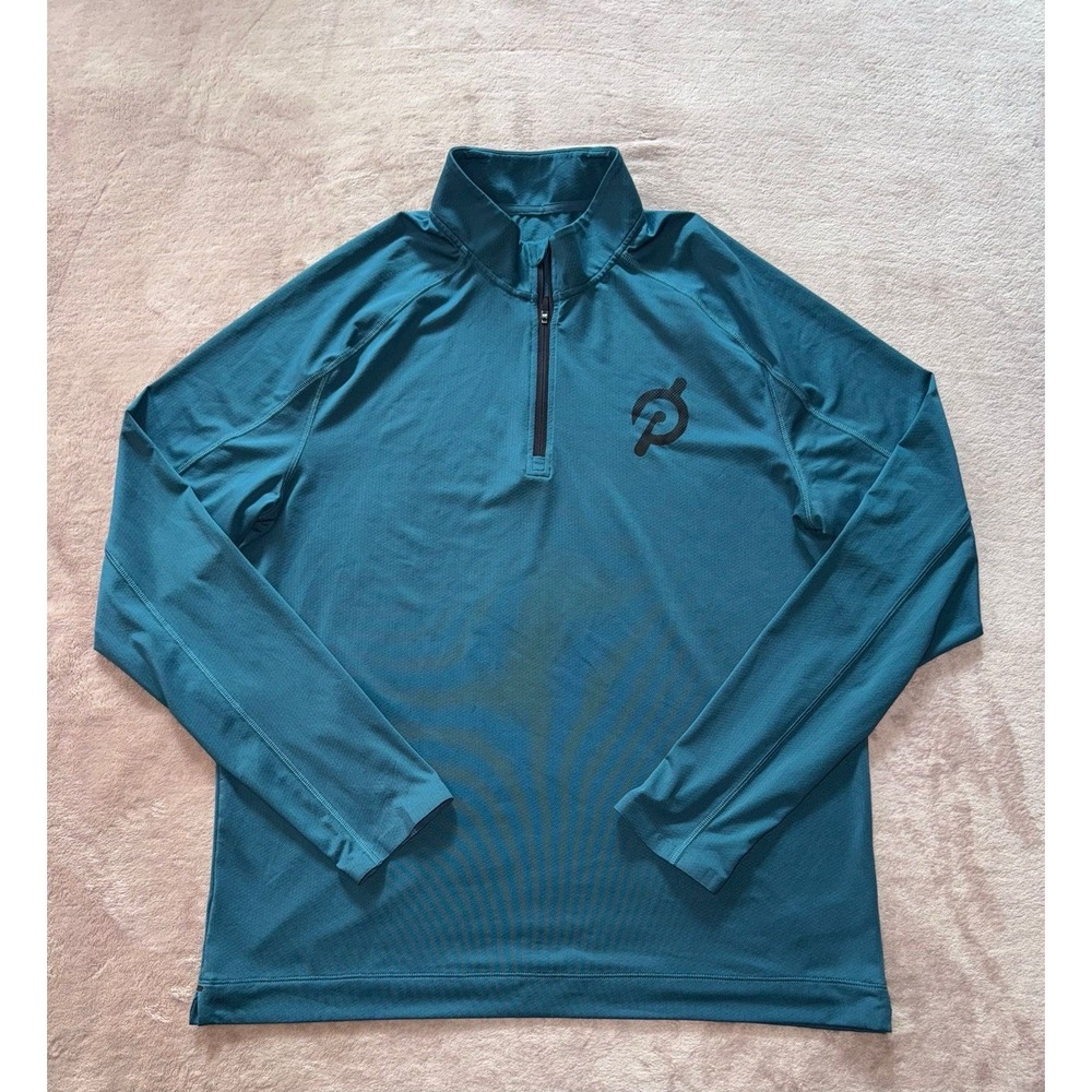 Peloton x Rhone Men's Courtside 1/4 Zip Mallard Blue Size XL‎